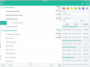 tasks list ipad Chrono Plus