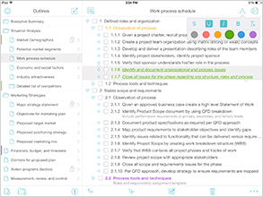 outline list ipad screenshot