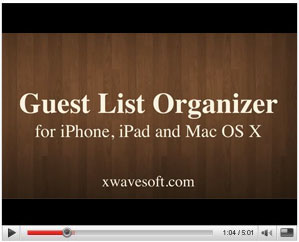 Guest List Organizer video