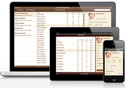 Guest List Organizer for Mac, iPhone, iPad, and iPod Touch